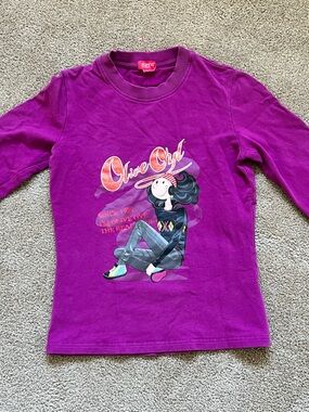 Girls' Purple Graphic Long-Sleeve Tee - Unbranded